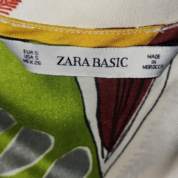 ZARA Fall Autumn Colors Blouse 3/4 Length Sleeves Stylish Comfortable Size S - Picture 3 of 3